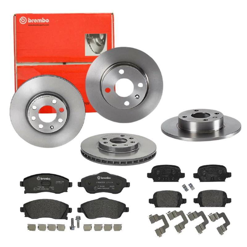 Brembo Bremsscheiben + Bremsbeläge Vorne und Hinten für für Opel Tigra TwinTop X04 von Brembo Bundle