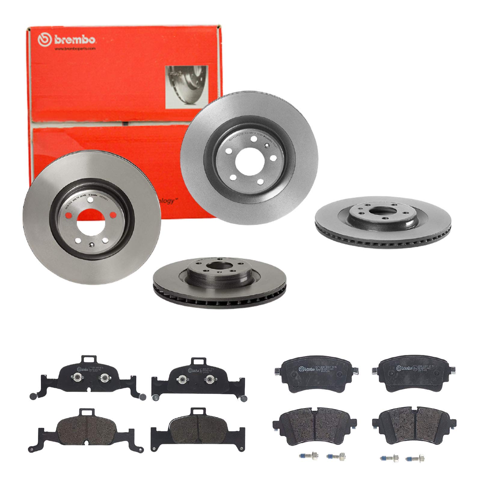 Brembo Bremsscheiben Coated + Beläge Vorne + Hinten für A4 A4 Avant Q5 FYB von Brembo Bundle