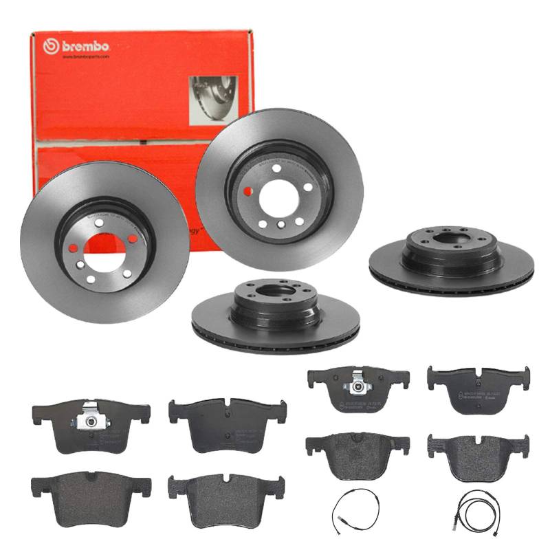 Brembo Bremsscheiben Coated + Beläge Vorne + Hinten für BMW 3 3er Touring 4 Gran von Brembo Bundle