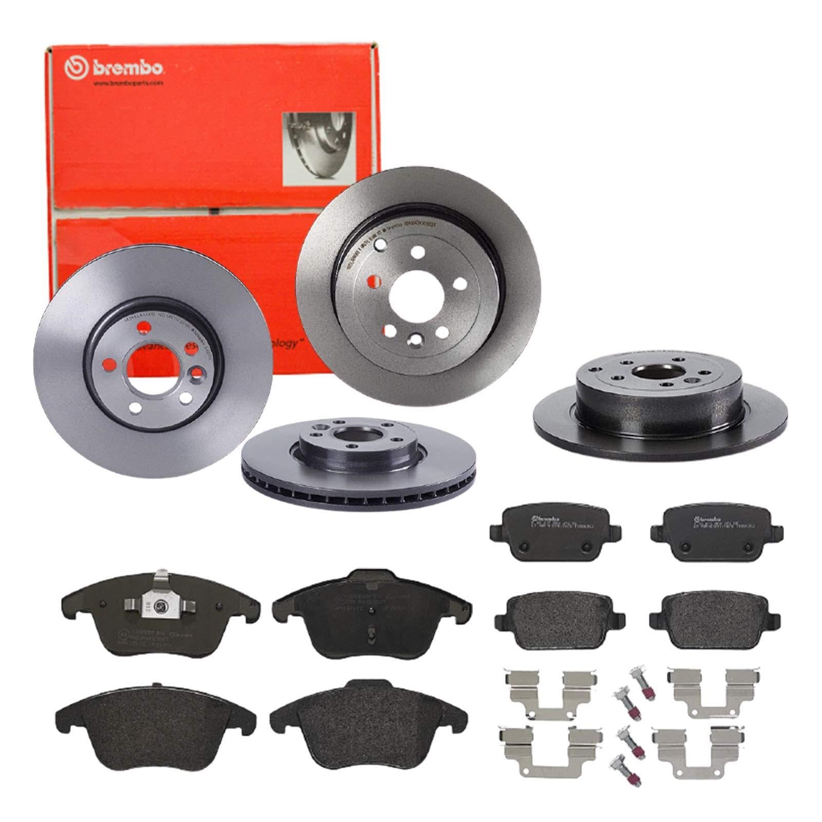 Brembo Bremsscheiben Coated + Beläge Vorne + Hinten für Land Rover Freelander 2 L359 von Brembo Bundle