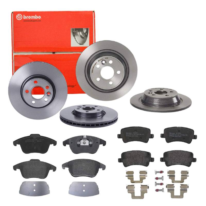 Brembo Bremsscheiben Coated + Beläge Vorne + Hinten für Land Rover Range Rover L538 von Brembo Bundle