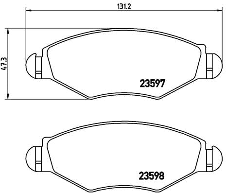 Brembo Bremsscheiben Coated + Beläge Vorne + Hinten für Peugeot 206 2A/100 206 SW von Brembo Bundle