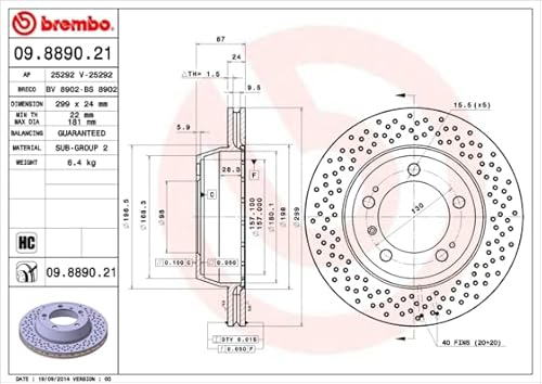 Brembo Bremsscheiben Coated + Beläge Vorne + Hinten für Porsche Boxster 986 von Brembo Bundle