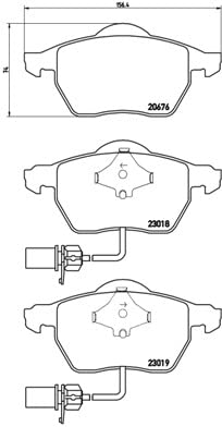 Brembo Bremsscheiben Coated + Bremsbeläge Vorne + Hinten für A4 A4 Avant von Brembo Bundle