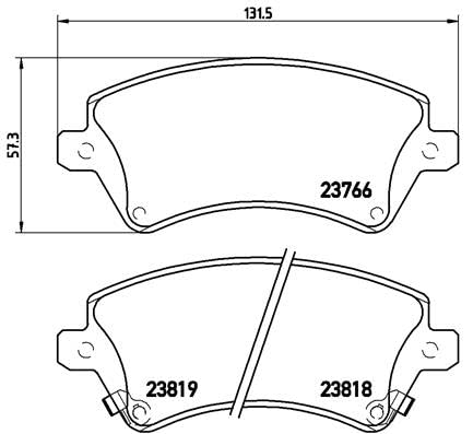 Brembo Bremsscheiben Coated + Bremsbeläge Vorne und Hinten für für Toyota Corolla von Brembo Bundle