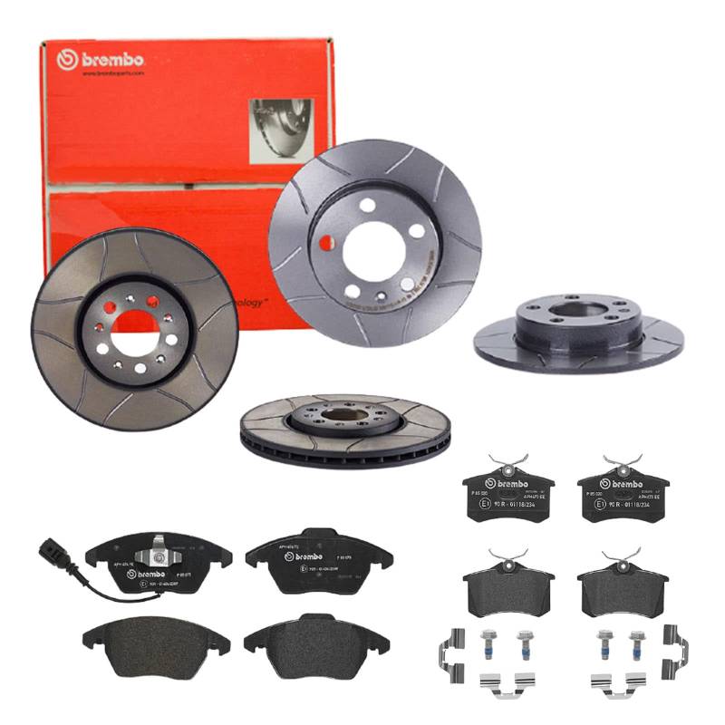 Brembo Bremsscheiben Max Line + Beläge Vorne + Hinten Skoda Fabia 2 545 passend für VW Polo von Brembo Bundle