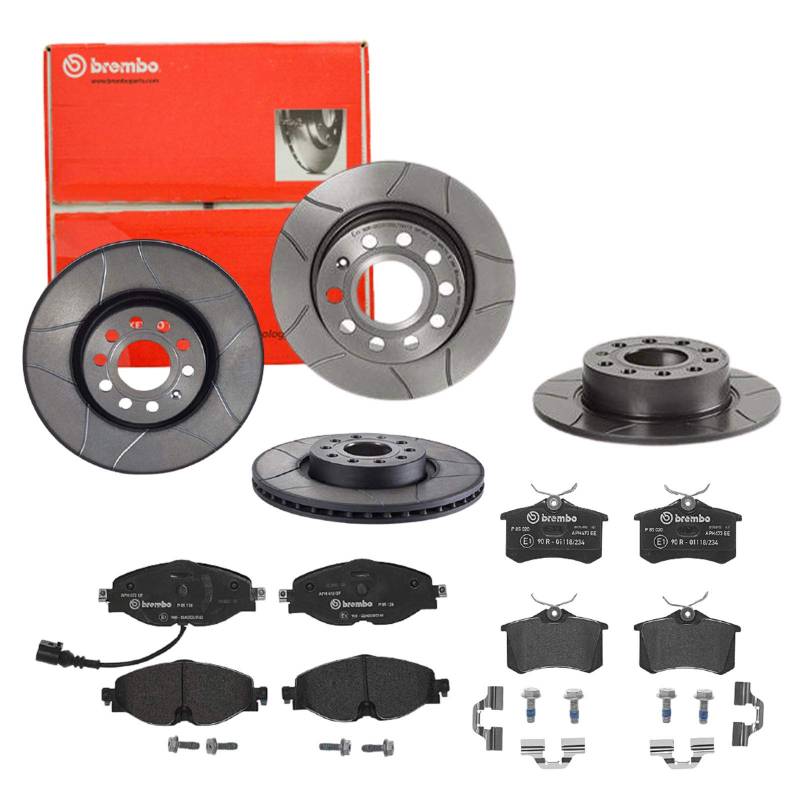 Brembo Bremsscheiben Max Line + Beläge Vorne + Hinten für für Skoda Octavia 3 5E5 von Brembo Bundle