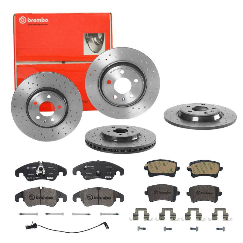 Brembo Bremsscheiben Xtra Line + Beläge Vorne + Hinten für A4 Allroad Avant von Brembo Bundle