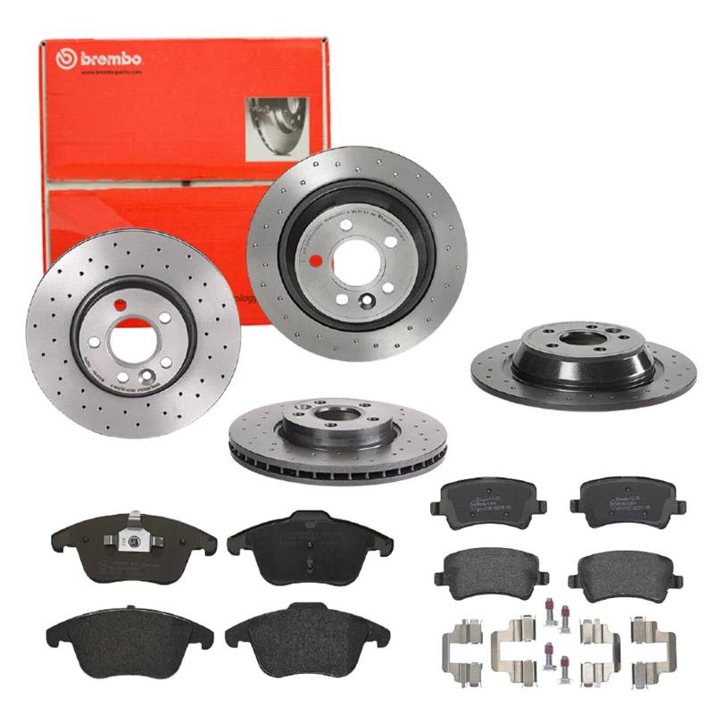 Brembo Bremsscheiben Xtra Line + Beläge Vorne + Hinten für Ford Galaxy WA6 S-Max WA6 von Brembo Bundle