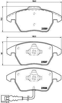 Brembo Bremsscheiben Xtra Line + Bremsbeläge Vorne + Hinten für VW Touran 1T3 von Brembo Bundle