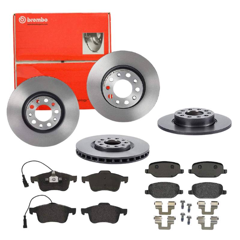 Bremsen Set Bremsscheiben Bremsbeläge Brembo vorne hinten Alfa Romeo 159 Spider von Brembo Bundle