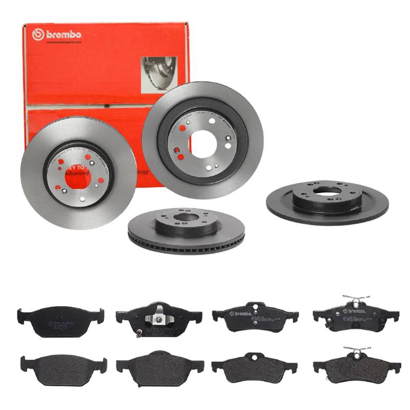 Bremsen Set Bremsscheiben Bremsbeläge Brembo vorne hinten Hinten Honda Civic FK von Brembo Bundle