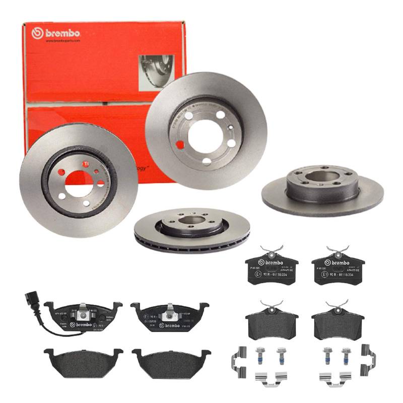 Bremsen Set Bremsscheiben Bremsbeläge Brembo vorne hinten VW Golf 4 1J A3 von Brembo Bundle