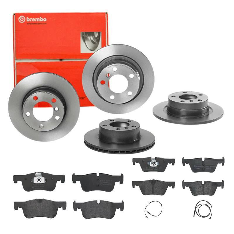 Bremsen Set Bremsscheiben Bremsbeläge Brembo vorne hinten für für BMW 1 F20 F21 2 F23 von Brembo Bundle