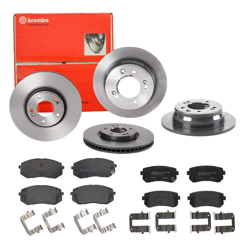 Bremsen Set Bremsscheiben Bremsbeläge Brembo vorne hinten für für für Hyundai ix35 Kia von Brembo Bundle