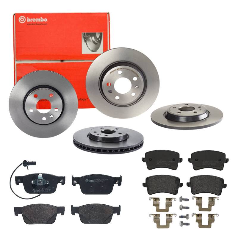 Bremsen Set Bremsscheiben und Bremsbeläge Brembo vorne hinten für für A4 A5 8K2 B8 von Brembo Bundle