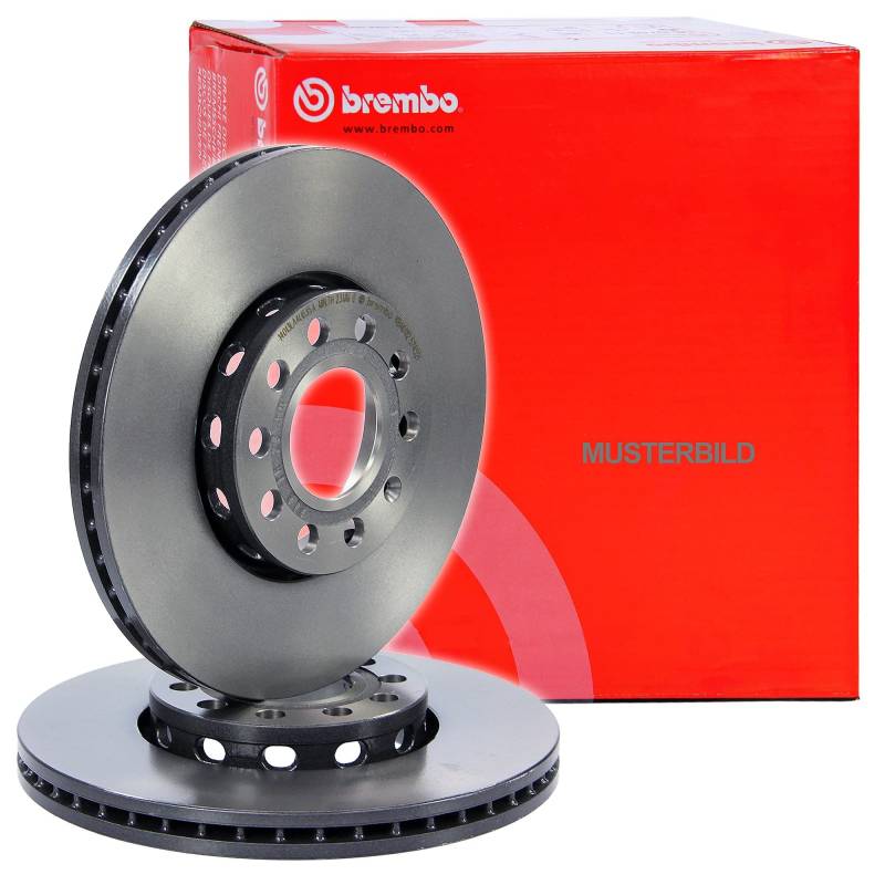 2x ORIGINAL BREMBO Coated Bremsscheibe Bremsscheiben Satz-Bremsscheiben Belüftet Voll Ø300 Vorne von Brembo