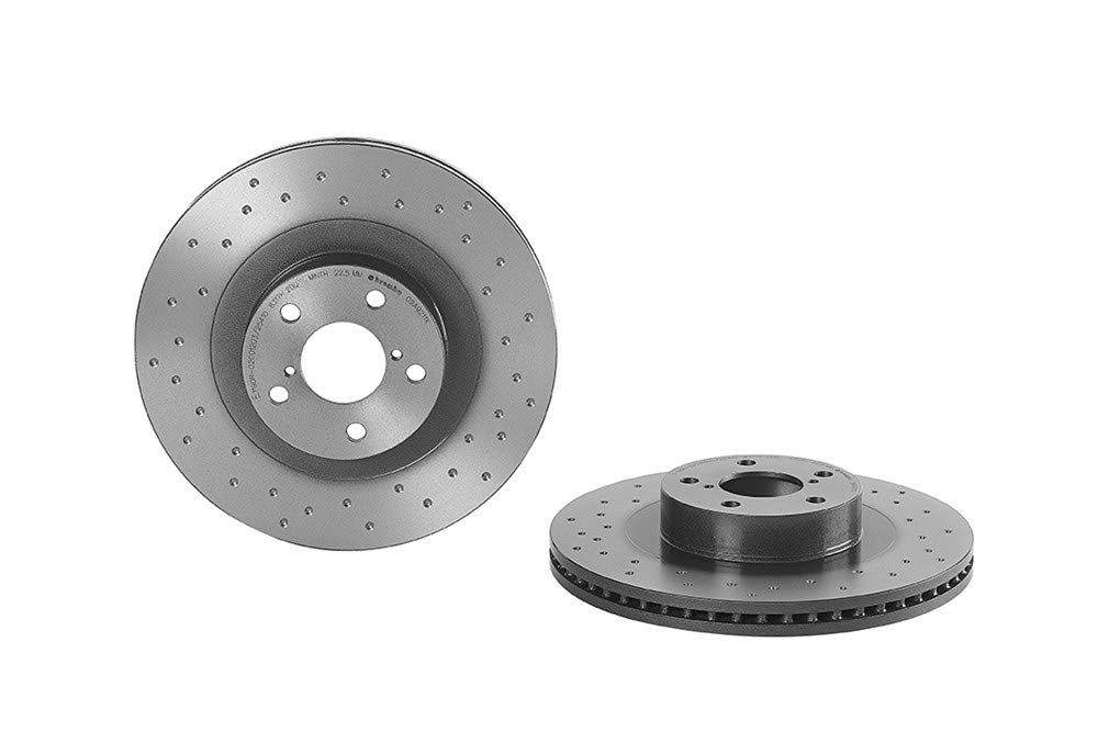 Brembo 09.A921.1X Xtra UV-beschichteter, belüfteter, gebohrter Bremsrotor für Subaru, Toyota OE# 26300SA000 von Brembo