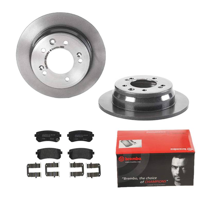 BREMBO BREMSSCHEIBEN COATED Ø262mm + BREMSBELÄGE HINTEN FÜR HYUNDAI I30 FD IX35 von Brembo