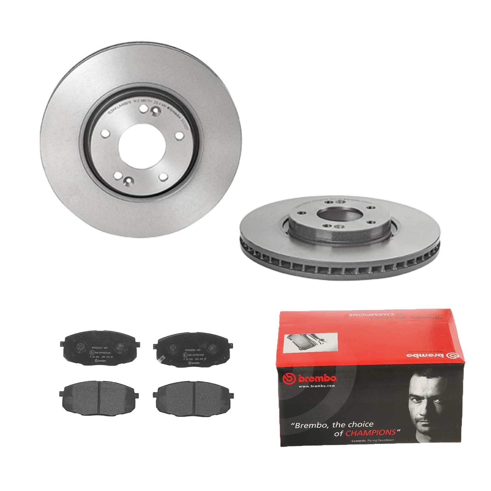 BREMBO BREMSSCHEIBEN COATED Ø300mm + BREMSBELÄGE VORNE FÜR HYUNDAI I30 FD von Brembo