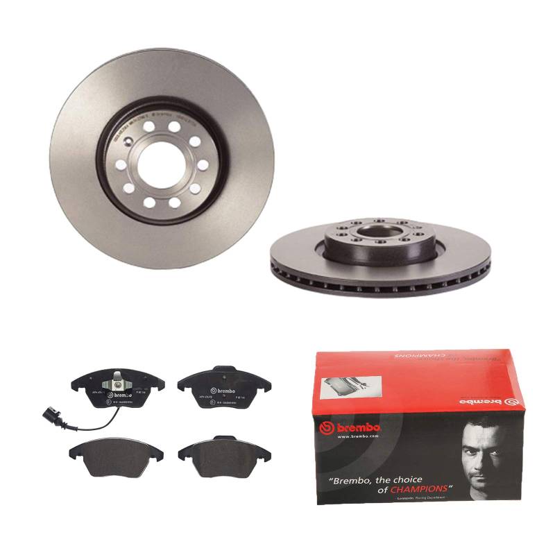 BREMBO BREMSSCHEIBEN COATED Ø312mm + BREMSBELÄGE VORNE FÜR VW TOURAN 1T3 von Brembo