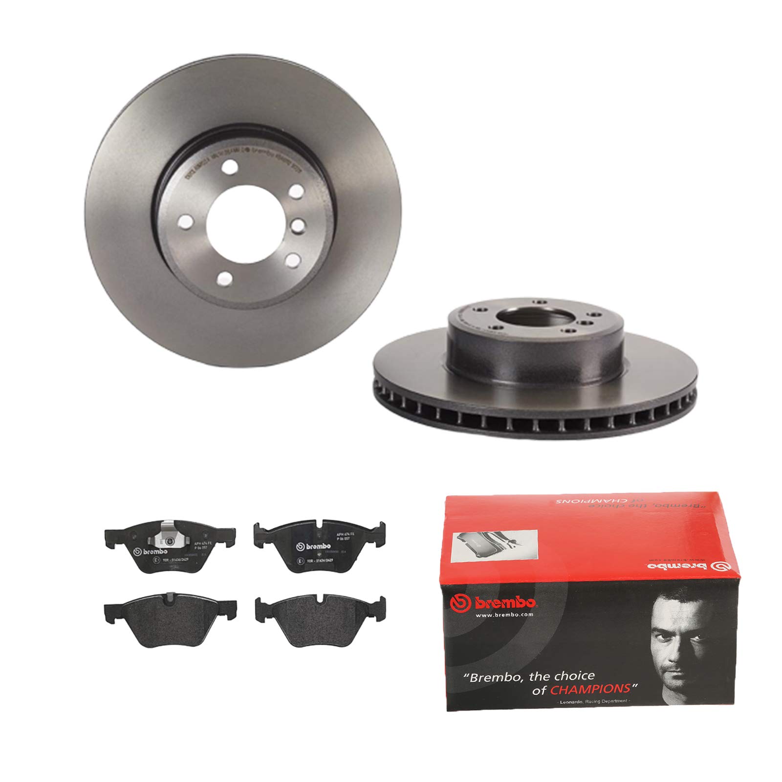 BREMBO BREMSSCHEIBEN COATED Ø324 + BREMSBELÄGE VORNE FÜR BMW 5 E60 5 TOURING von Brembo