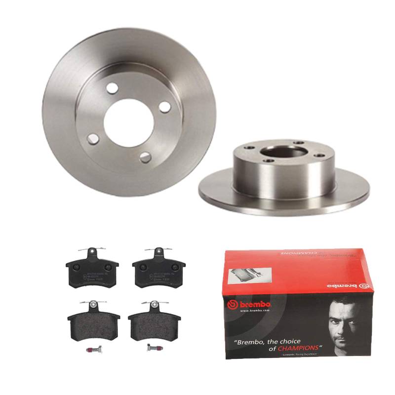 BREMBO BREMSSCHEIBEN Ø245MM + BREMSBELÄGE HINTEN FÜR AUDI 80 B3 100 C3 COUPE B2 von Brembo