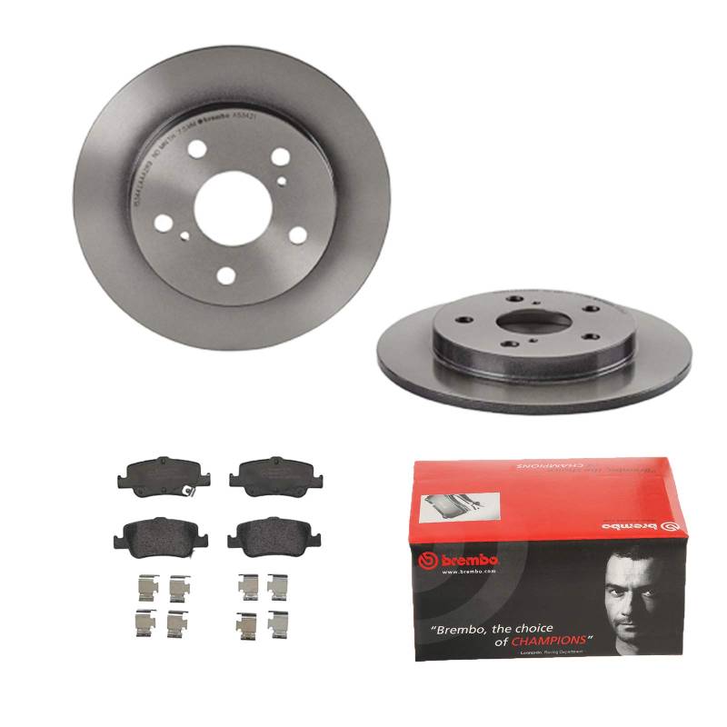 BREMBO BREMSSCHEIBEN Ø259MM + BREMSBELÄGE HINTEN FÜR TOYOTA COROLLA AURIS von Brembo