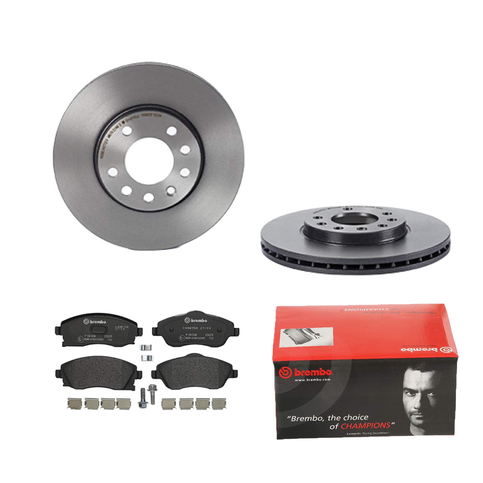 BREMBO BREMSSCHEIBEN Ø280mm + BREMSBELÄGE VORNE - KFZTEILE24 von Brembo