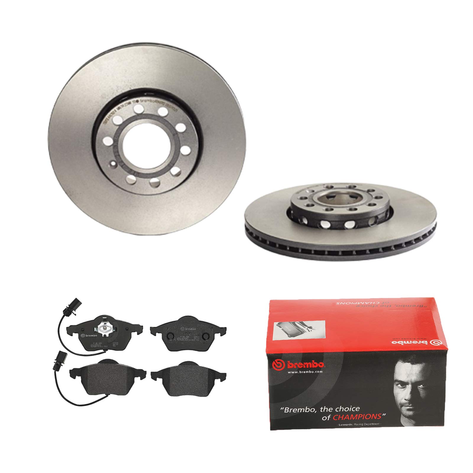 BREMBO BREMSSCHEIBEN Ø288MM + BREMSBELÄGE VORNE FÜR AUDI A6 C5 A4 B6 SKODA von Brembo