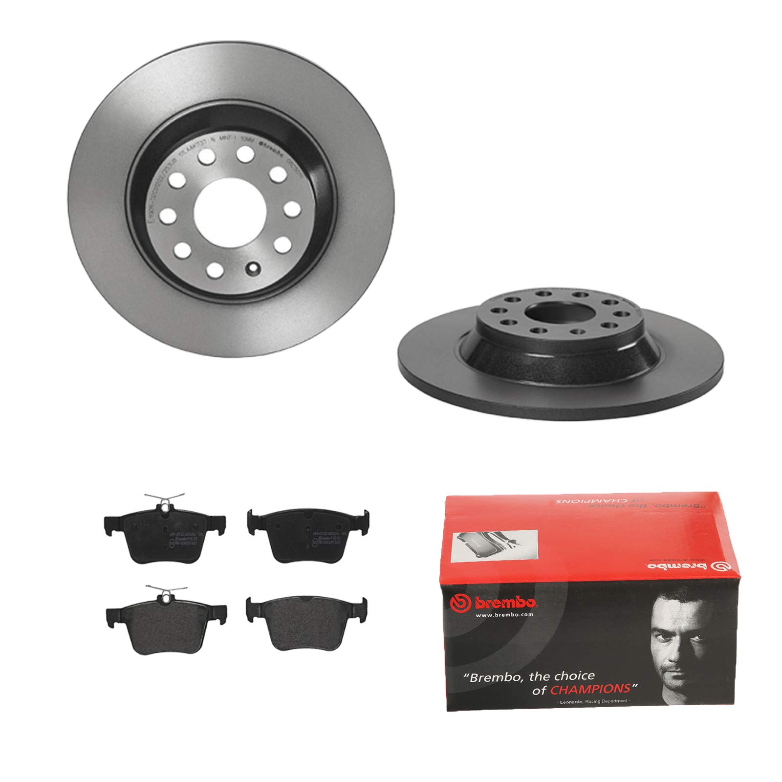 BREMBO BREMSSCHEIBEN Ø300mm + BREMSBELÄGE HINTEN FÜR VW GOLF 7 PASSAT 3G TOURAN von Brembo