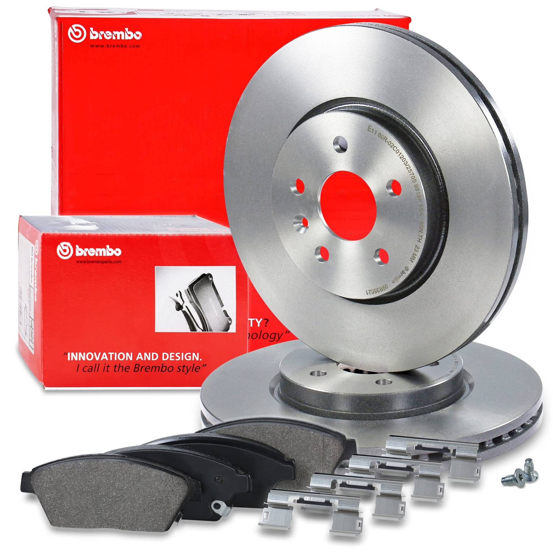 BREMBO Set di freni a disco rivestiti Asse anteriore incl. dischi freno anteriori Ø 300 mm ventilati e pastiglie freno anteriori , Compatibile con CHEVROLET TRAX; OPEL MOKKA / MOKKA X (J13) von Brembo