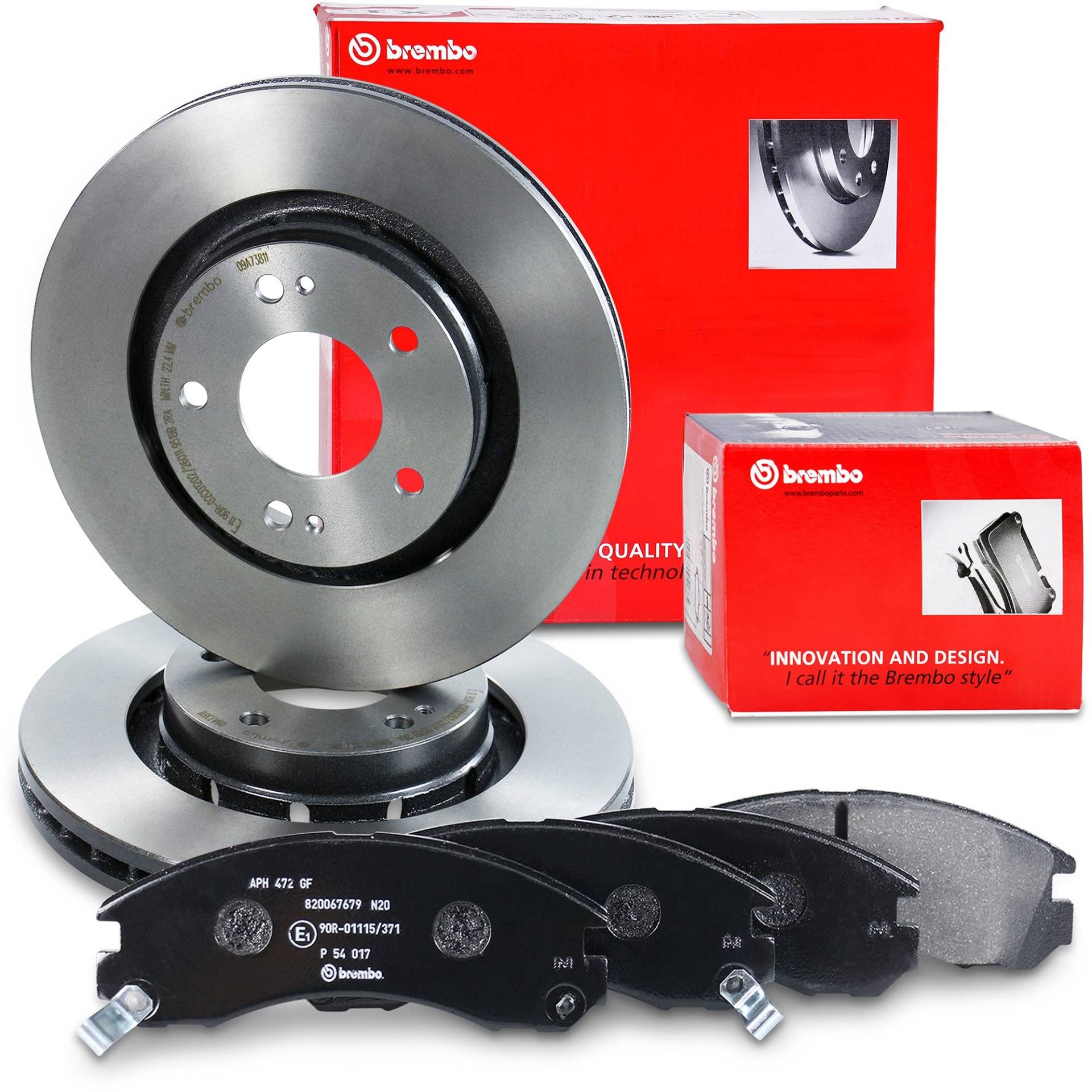 BREMBO Set freni Coated Disc Line per l'asse anteriore, inclusi dischi freno anteriori Ø 294mm ventilati e pastiglie freno anteriori Compatibile con CITROËN C-CROSSER, MITSUBISHI LANCER, OUTLANDER, PE von Brembo