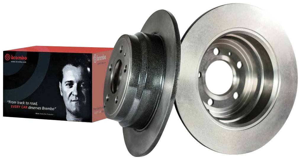 Brembo 08.5580.11 Hintere Bremsscheibe mit UV Lackierung, Anzahl 2 von Brembo