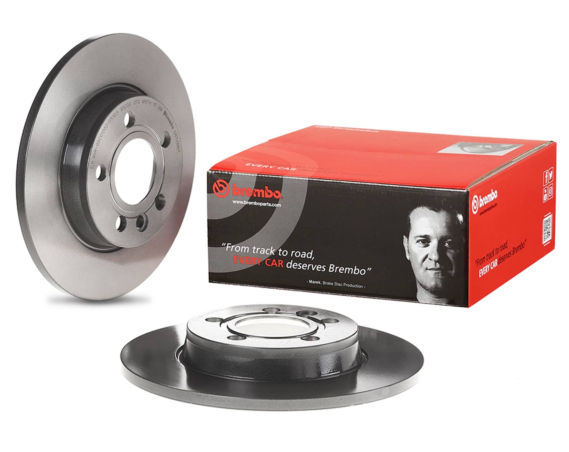 Brembo 08.7288.11 - Hintere Bremsscheibe mit UV-Lackierung von Brembo