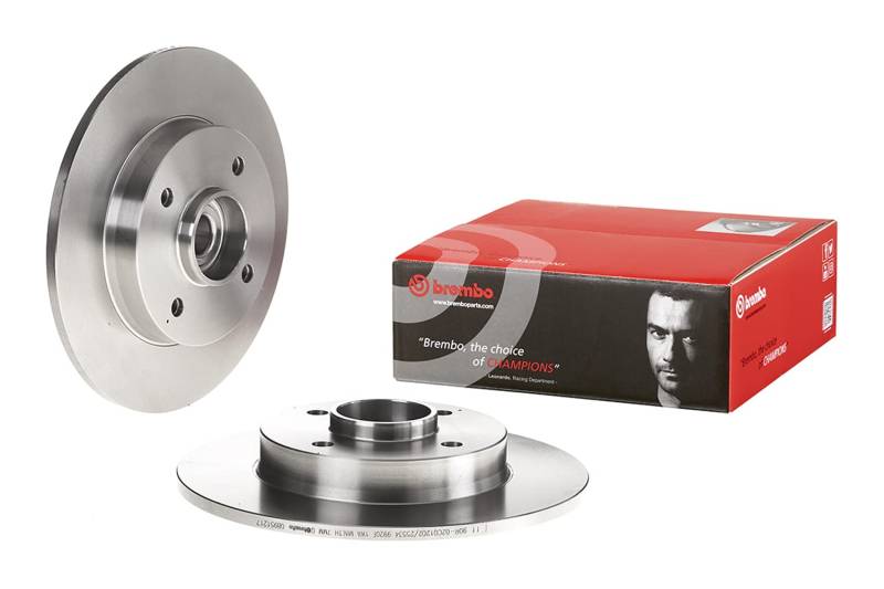 Brembo 08.9512.17 Hintere Bremsscheibe mit integriertem Lager und ABS von Brembo