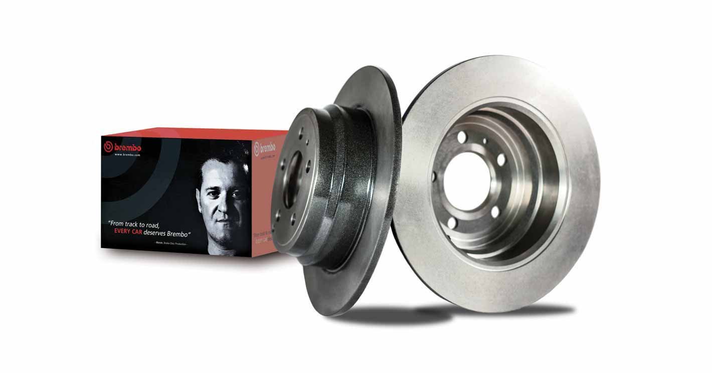 Brembo 08.9975.21 Hintere Bremsscheibe mit UV Lackierung, Anzahl 2 von Brembo