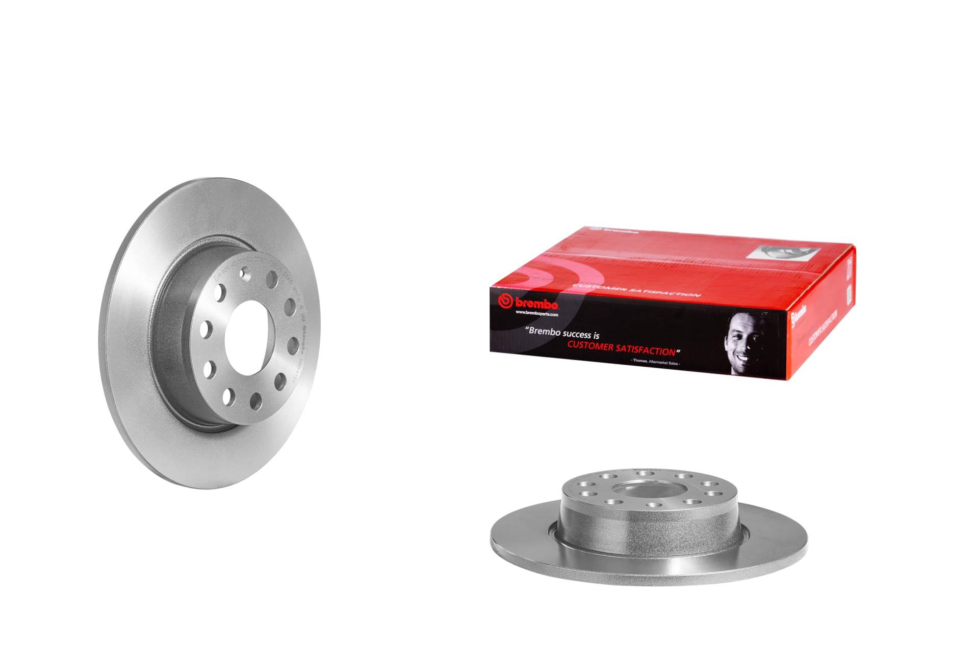 Brembo 08.B413.11 Hintere Bremsscheibe mit UV Lackierung, Anzahl 2 von Brembo