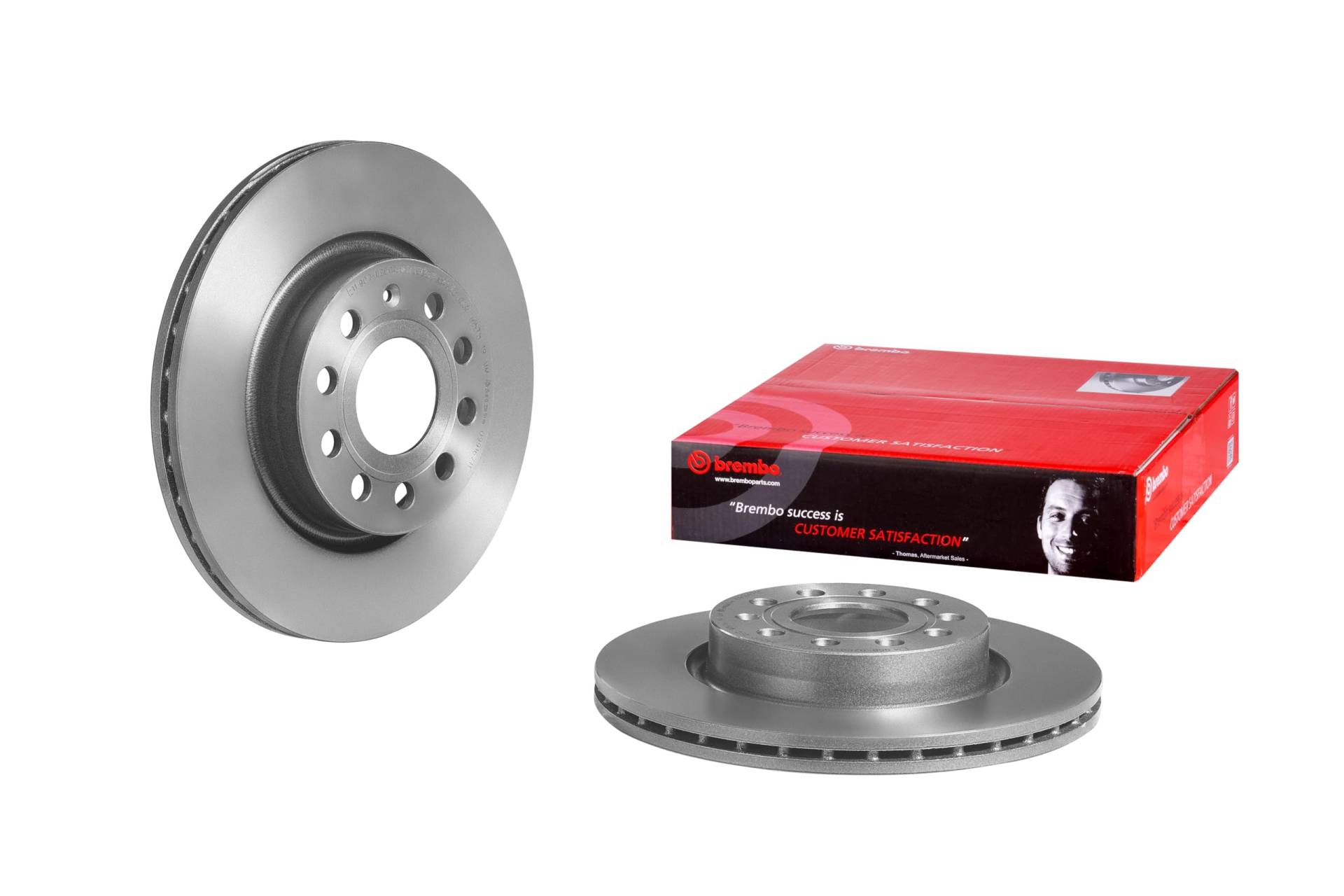 Brembo 09.9167.11 Vordere Bremsscheibe mit UV Lackierung, Anzahl 2 von Brembo