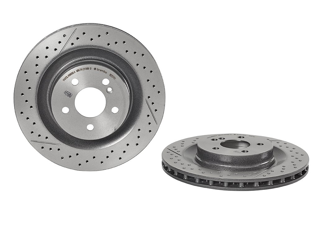 Brembo 09.9257.41 - Hintere Bremsscheibe mit UV-Lackierung - 1 Bremsscheibe von Brembo