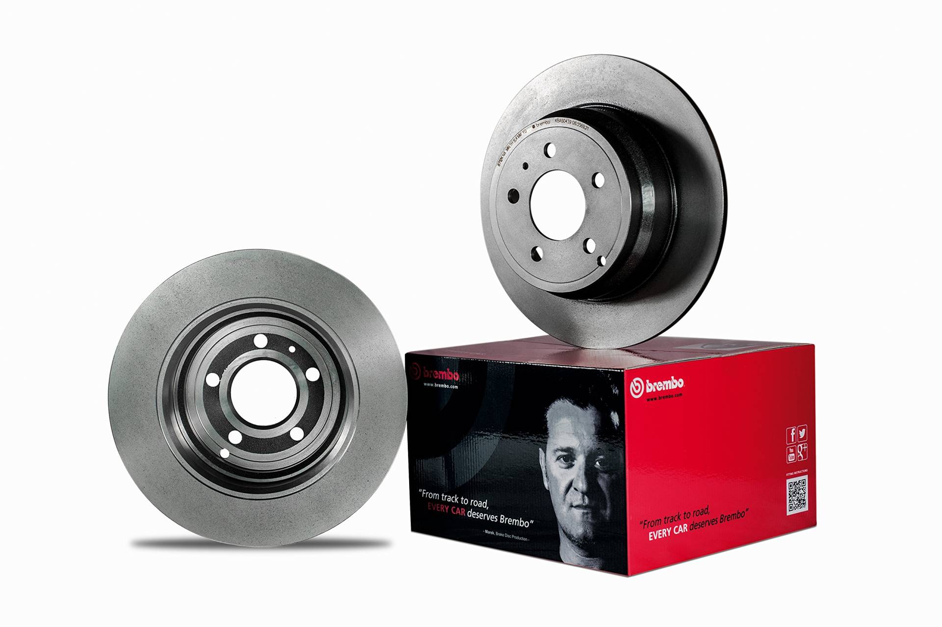 Brembo 09.B312.11 Hintere Bremsscheibe mit UV Lackierung, Anzahl 2 von Brembo