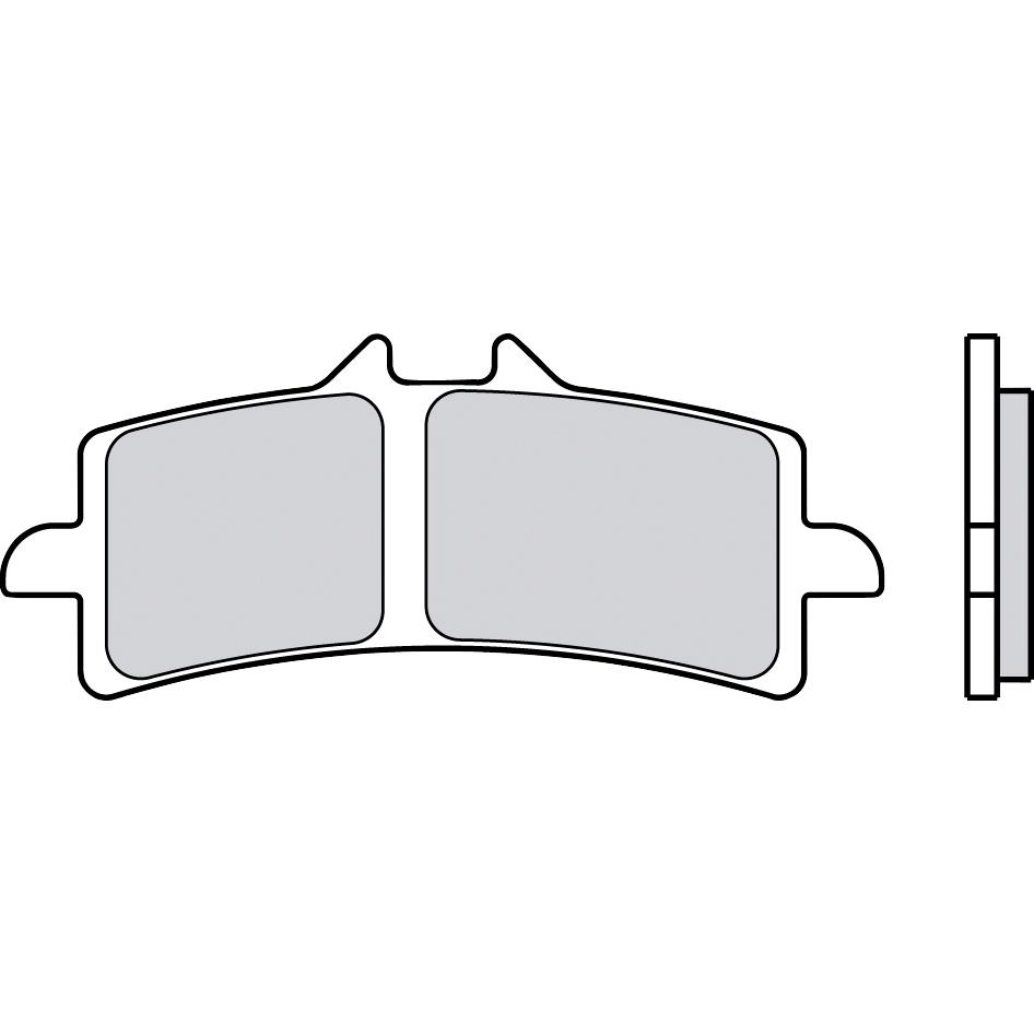 Brembo Bremsbeläge Sintermetall 07BB37.93 wie OEM  102,2x42x7,7mm von Brembo