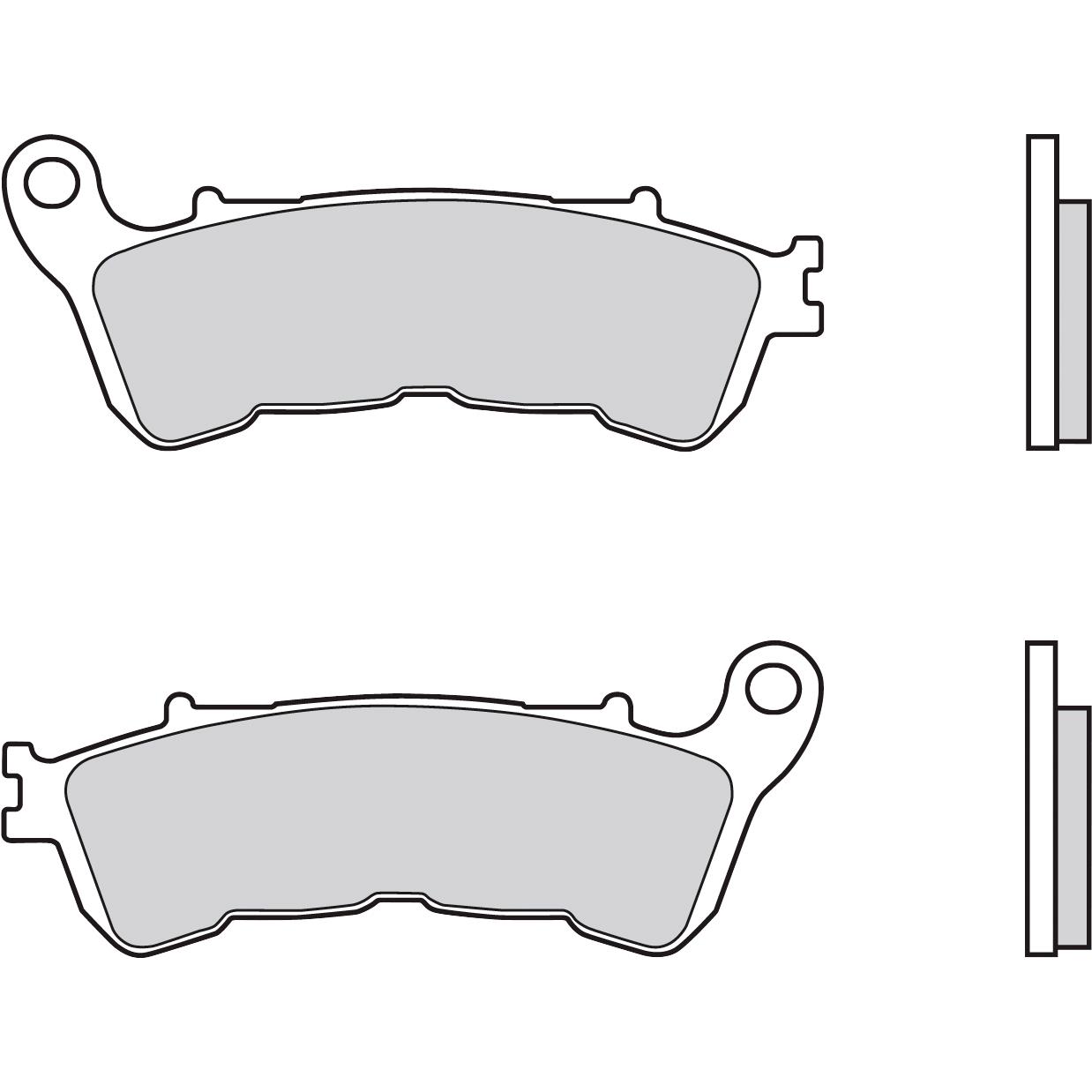 Brembo Bremsbeläge Sintermetall 07HO57.SA  117,6x44,9x8,8mm von Brembo