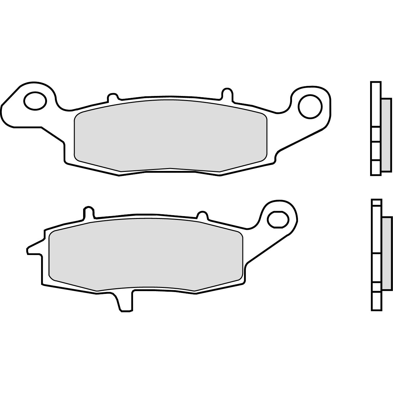 Brembo Bremsbeläge Sintermetall 07KA18.SA  133,5/109,2x37,4/44,4x8, von Brembo