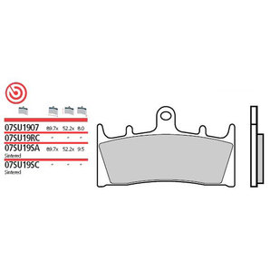 Brembo Bremsbeläge organisch Bremsbelagsatz mit ABE von Brembo