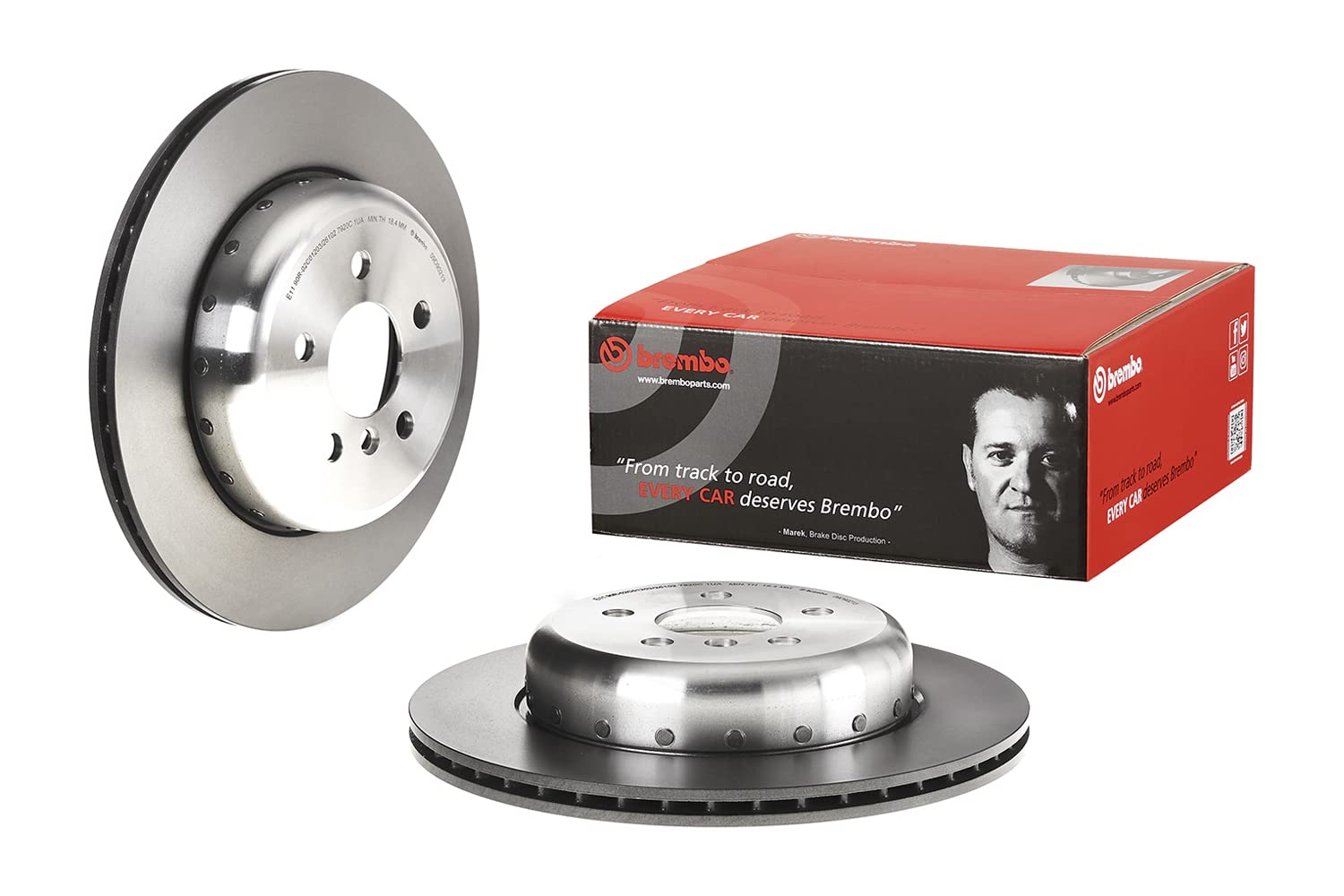 Brembo Bremsscheiben Hinten Innenbelüftet 2X Ø 330Mm | 09.D902.13 von Brembo