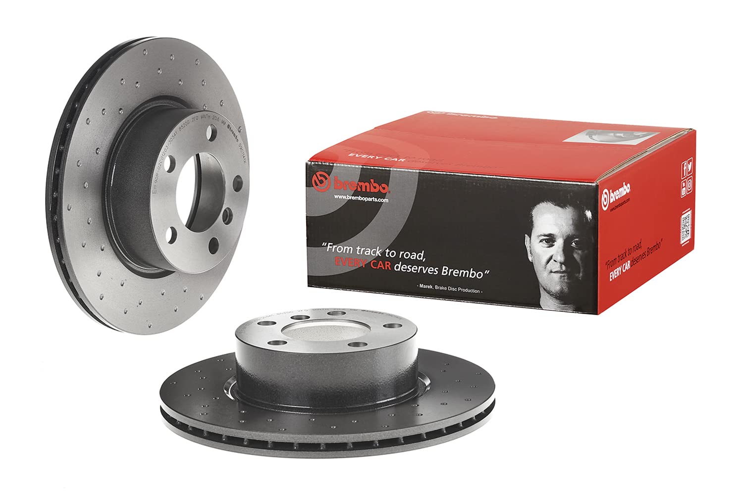 Brembo Bremsscheiben Vorne Gelocht/Innenbel. 2X Ø 300Mm | 09.C114.1X von Brembo