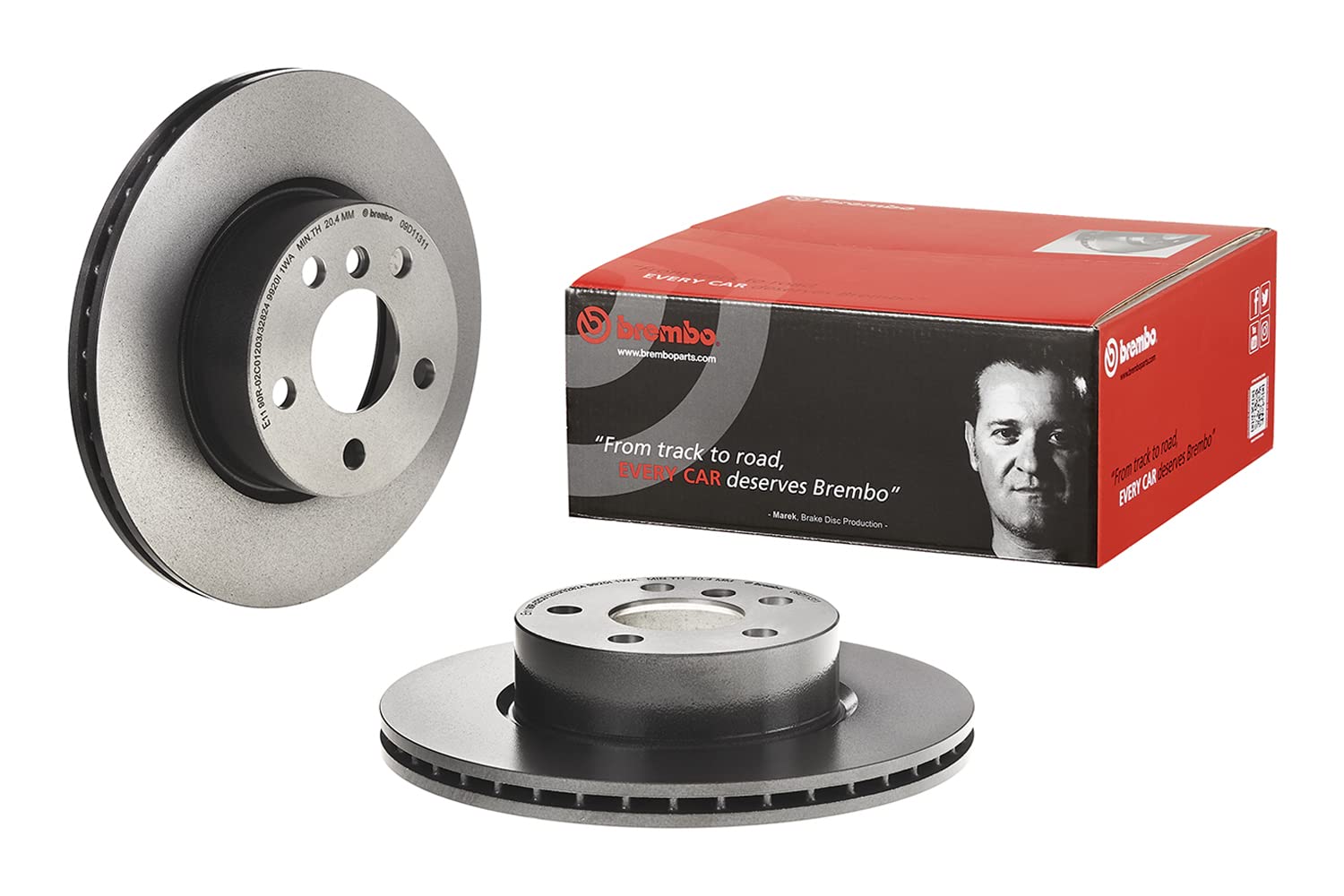 Brembo Bremsscheiben Vorne Innenbelüftet 2X Ø 294Mm | 09.D113.11 von Brembo