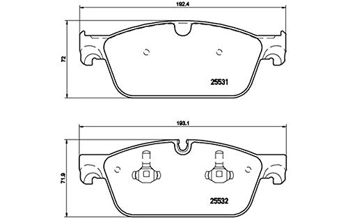 Brembo P 50 102 - Bremsbelagsatz, Scheibenbremse von Brembo