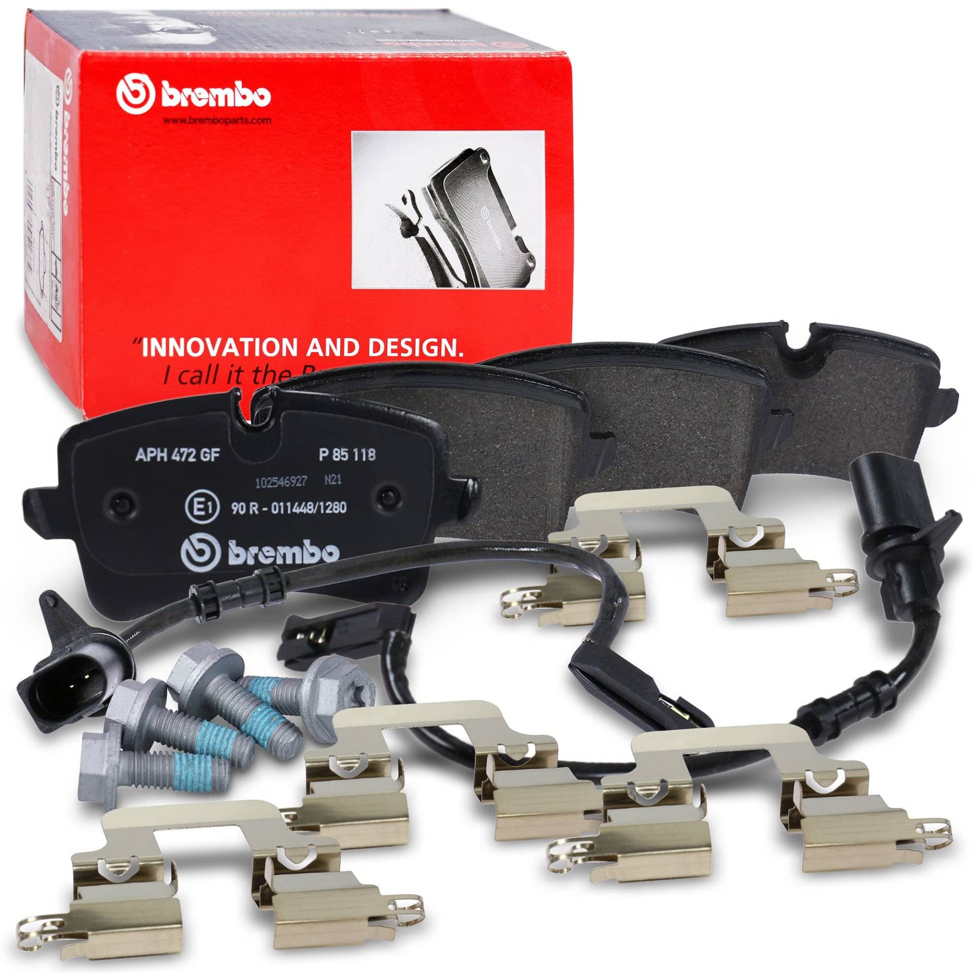 Brembo P85118 Hintere Bremsbeläge, Anzahl 4 von Brembo